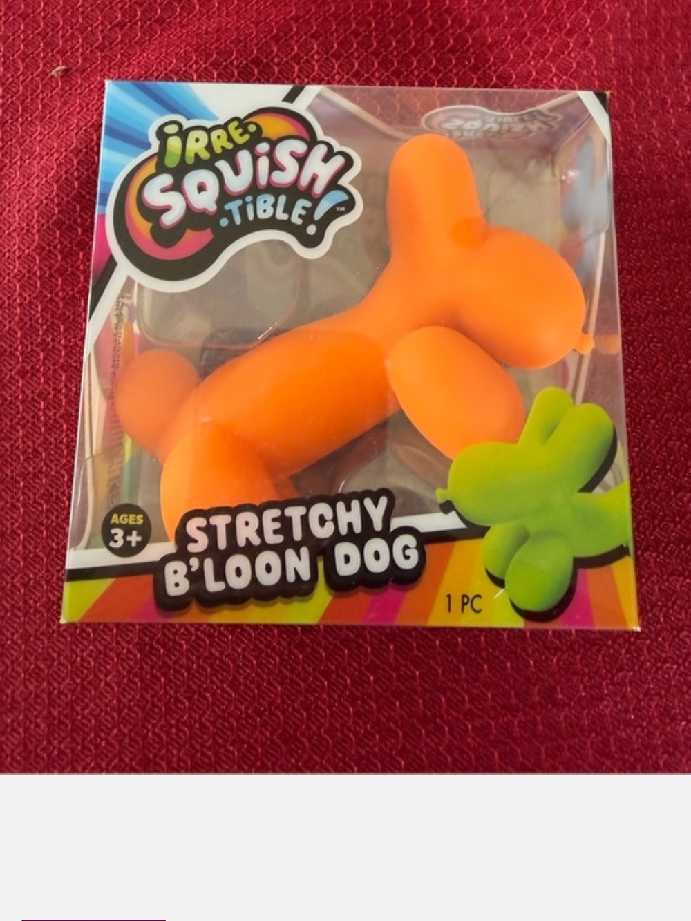 Orange Stretchy B'loon Dog - Kids Toy